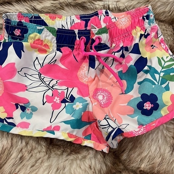 Gymboree girls floral track shorts size 7/8 - Picture 2 of 4
